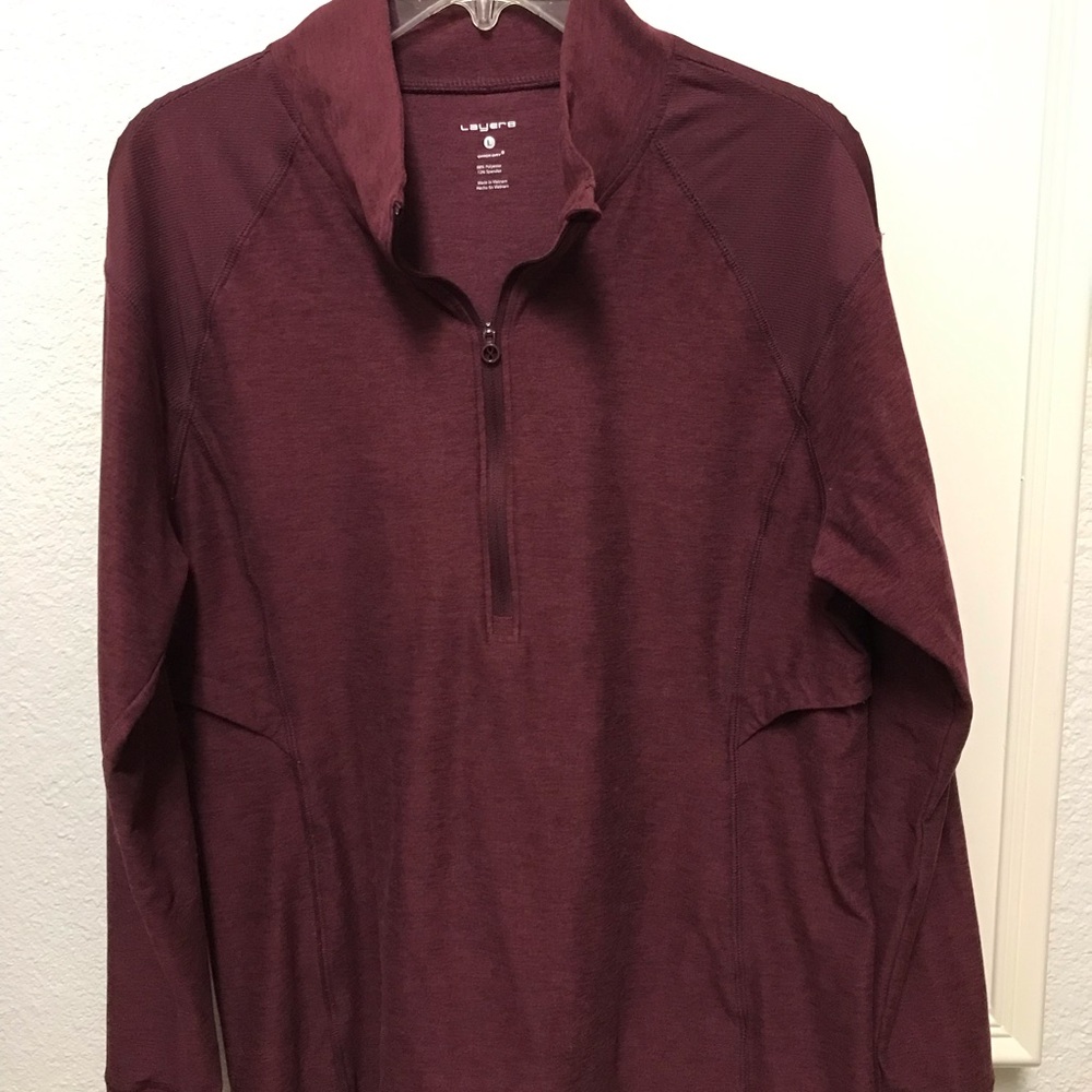 Men's Crewneck Performance Sweater in Burgundy